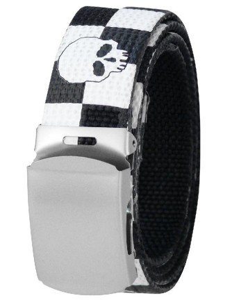 Cinturón de tela  Ska con Calaveras