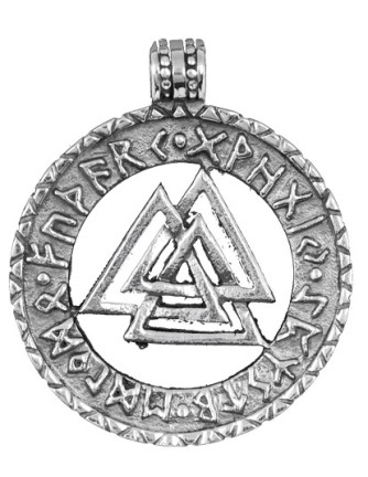 Colgante Circulo Runas Plata