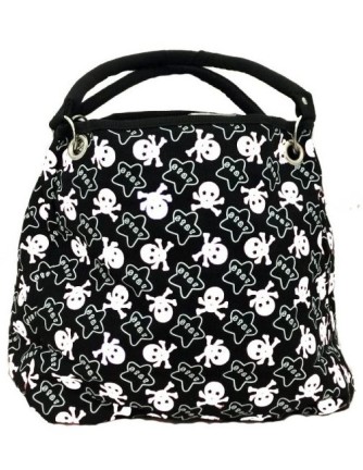 Bolso CALAVERAS ESTRELLAS Gris Blanco (Grande)