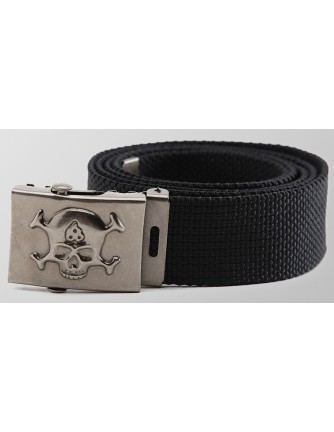 Cinturón de tela con Calavera 666