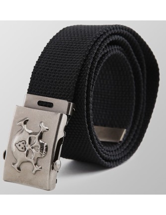 Cinturón de tela con Calavera 666 2