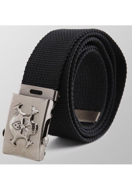 Cinturón de tela con Calavera 666