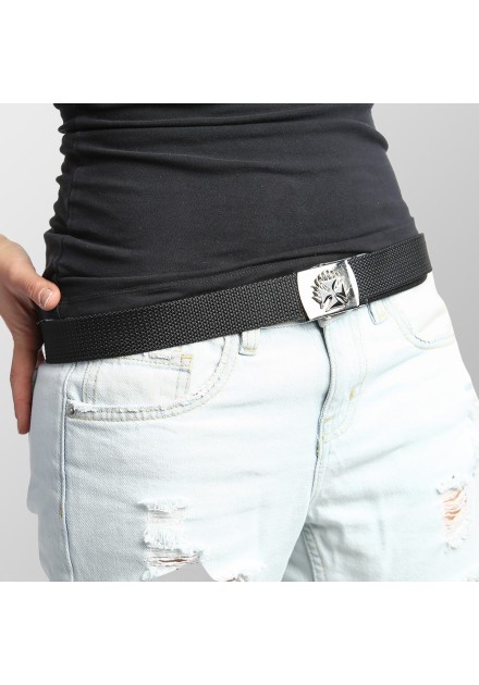 Cinturón de tela Cruz Malta Llamas