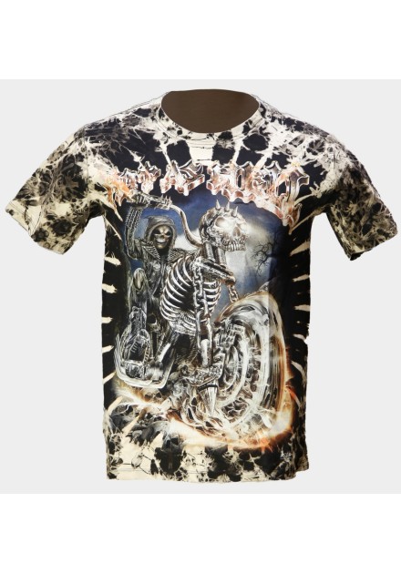 Camiseta HOT AS HELL - Calavera Biker Full Print