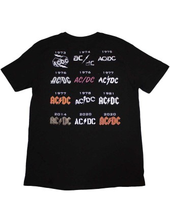 Camiseta ACDC - Logo Historia 50 años 2
