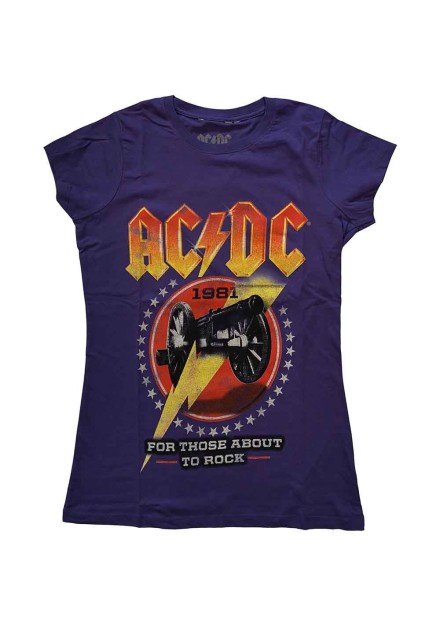 Camiseta para chica ACDC - For Those About To Rock Morada