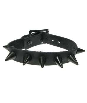 Muñequera cono pequeño negro 1 fila 