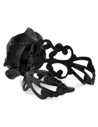 Anillo Rosa Negra Ajustable 2