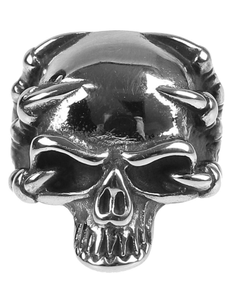 Anillo Calavera Garras Acero