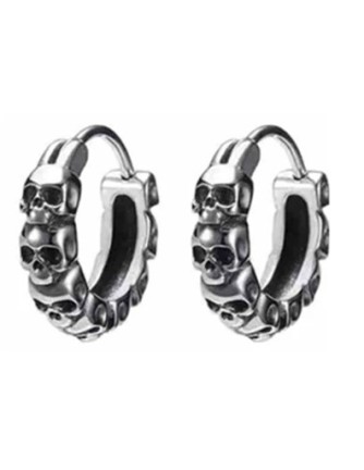 Pendientes Calaveras Acero (par)