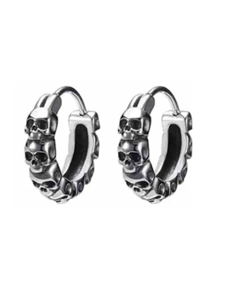 Pendientes Calaveras Acero (par)