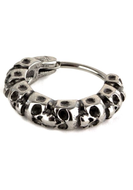 Pendientes Calaveras Acero (par)