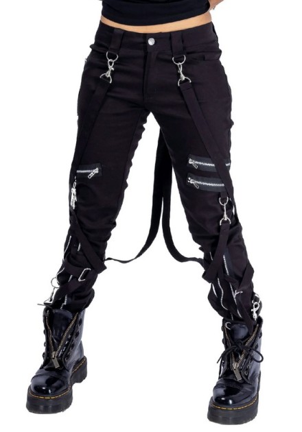 Pantalón para chica MEISSA Ajustado Cremalleras Correas