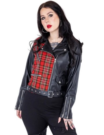 Chaqueta Cruzada Escocesa para chica