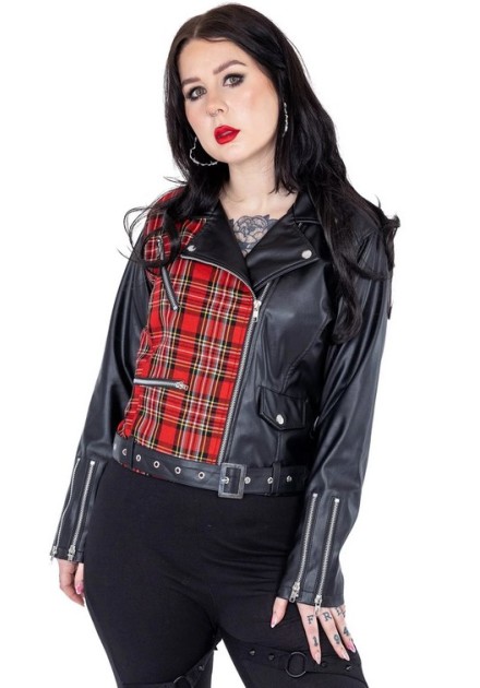 Chaqueta Cruzada Escocesa para chica