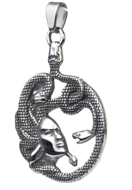 Colgante MEDUSA Serpiente Acero