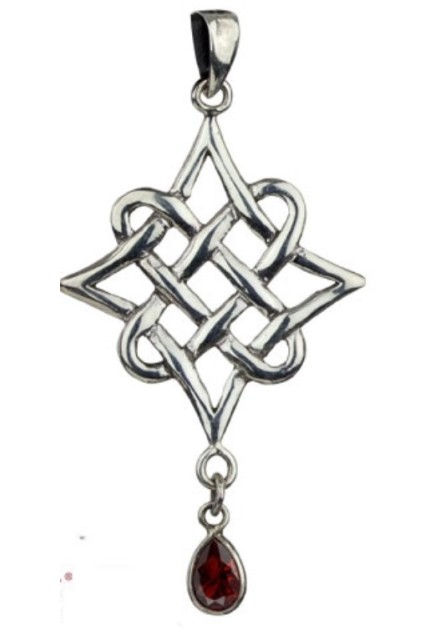Colgante Nudo Celta Piedra Plata