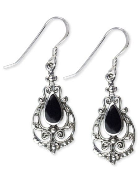 Pendientes Góticos Piedra Plata (par)