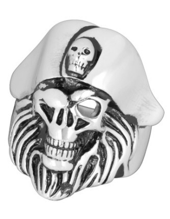 Anillo Calavera Pirata Acero