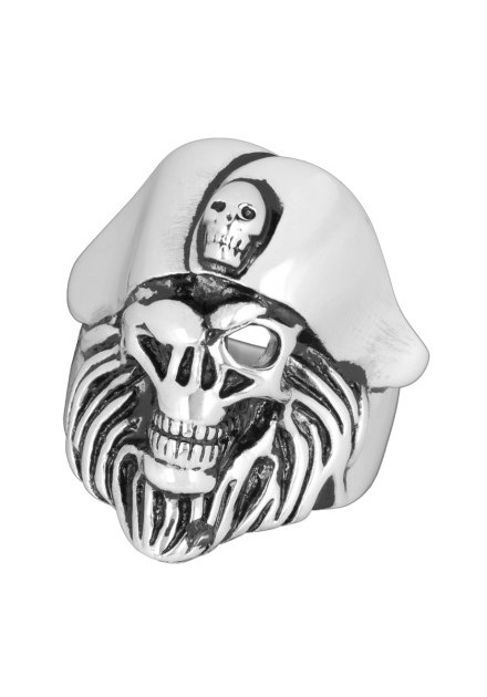 Anillo Calavera Pirata Acero