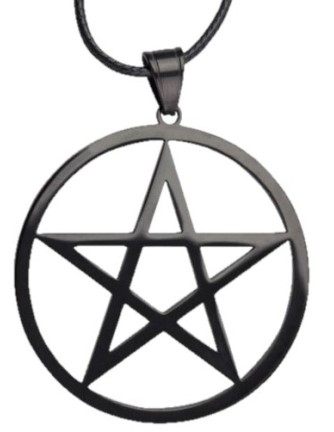 Colgante Pentagrama Negro Acero