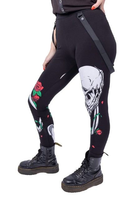 Leggins Garden Skull Calavera Rosas