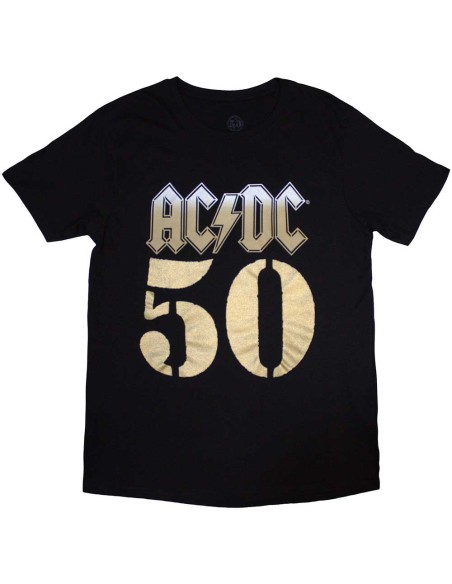 Camiseta ACDC - Logo Dorado 50 años Angus