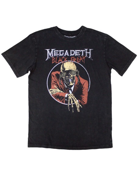 Camiseta MEGADETH - BLACK FRIDAY Lavada Stone Wash