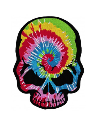 Parche CALAVERA Psicodélica Colores Bordado