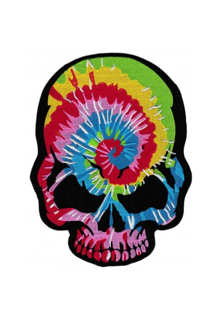 Parche CALAVERA Psicodélica Colores Bordado