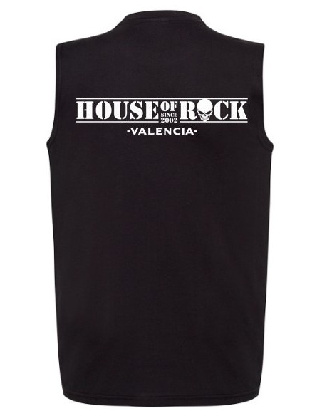Camiseta HOUSE OF ROCK - Calavera Guitarras 2025 (sin mangas)
