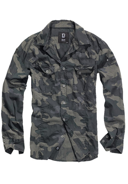 Camisa Camo Oscuro Ajustada BRANDIT