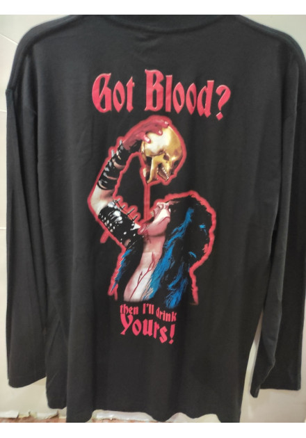 Camiseta WASP - Got Blood Manga Larga