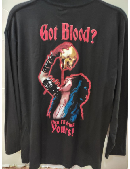Camiseta WASP - Got Blood Manga Larga
