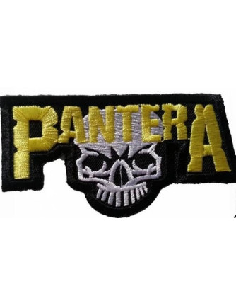 Parche PANTERA - Amarillo Calavera Bordado