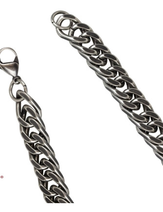 Collar Cadena  Gruesa Acero Envajecido Inox