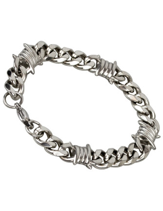 Pulsera Plana Alambrada 21 cm. Acero inox.