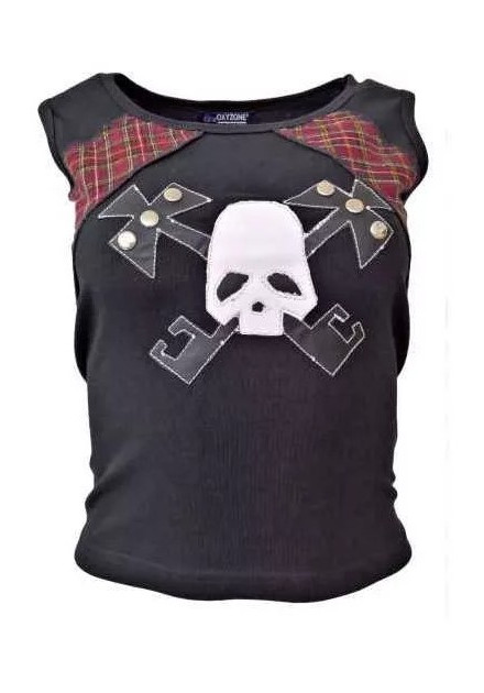 Camiseta Top para chica Calavera... Camiseta Top para chica Calavera...