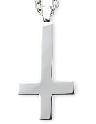Colgante Cruz Invertida Acero