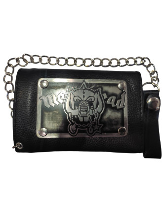 Cartera Cuero MOTORHEAD con cadena