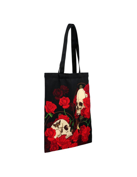Bolso de compra Tote Bag Calaveras y Rosas