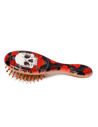 Cepillo para el Pelo Calavera y Rosas