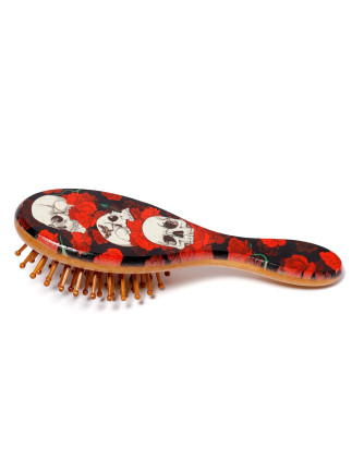 Cepillo para el Pelo Calaveras y Rosas