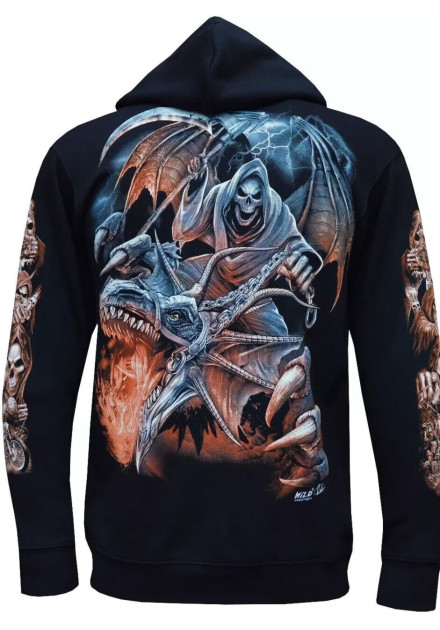 Sudadera La Muerte Y Dragón Fuego...