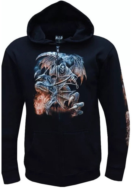 Sudadera La Muerte Y Dragón Fuego...