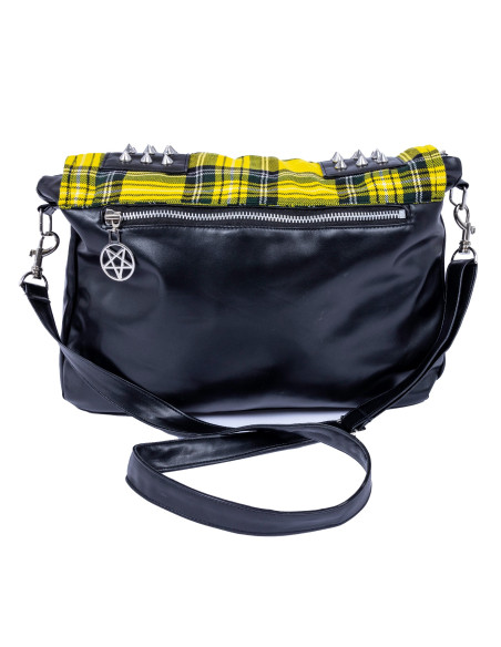 Bolso Damara Escocés Amarillo con conos