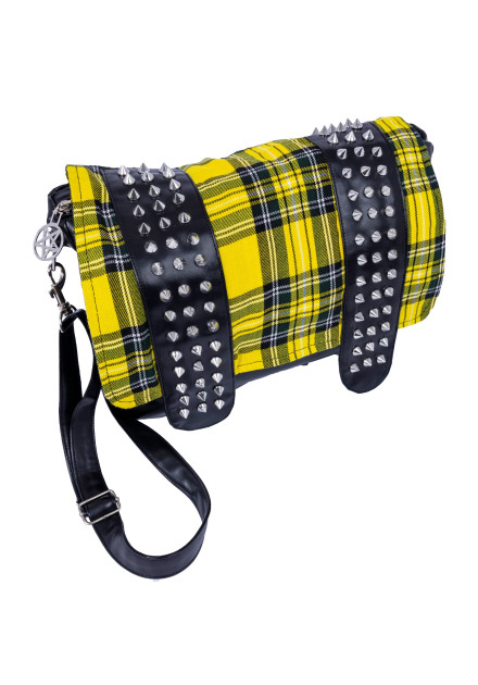 Bolso Damara Escocés Amarillo con conos