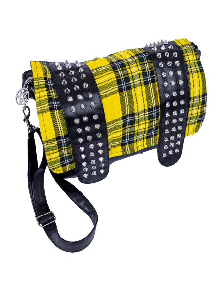 Bolso Damara Escocés Amarillo con conos