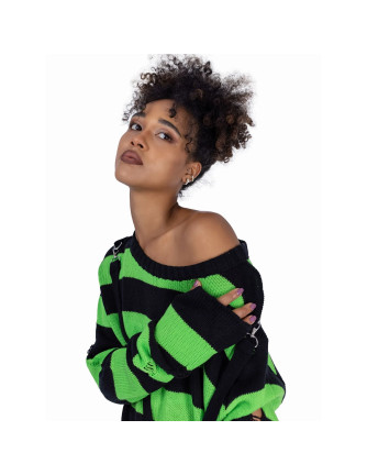 Jersey Gótico para chica ORIANA Verde Negro