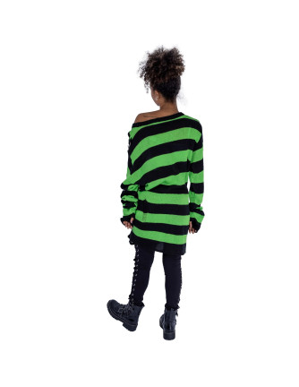 Jersey Gótico para chica ORIANA Verde Negro 2